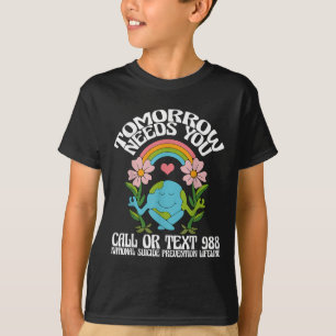 Camiseta Retro Amanhã Precisa De 988 Para A Prevenção Do Su