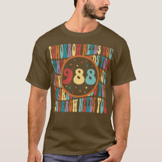 Camiseta Retro Amanhã Precisa De Sua Saúde Mental Solar 988