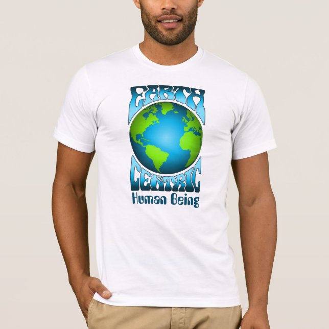 Camiseta REtro Ambiental do SER Humano CENTRAL DA TERRA (Frente)