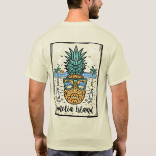 Camiseta Retro Amelia Island Beach em ambos os lados