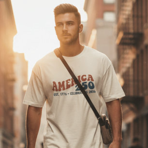 Camiseta Retro América 250º Aniversário   Vintage 