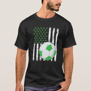 Camiseta Retro American Flag Soccer Sport St. Patrick's Day
