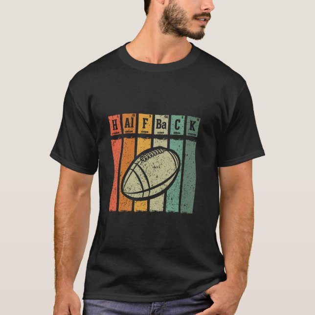 Camiseta Retro American Football Lover Periodic Elements Ha (Frente)