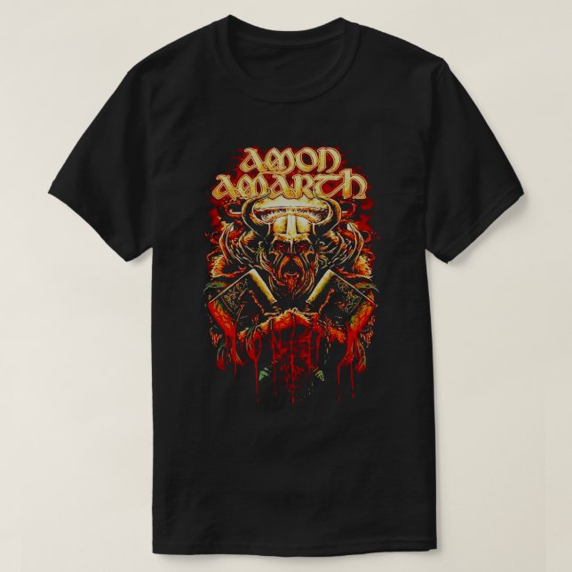 Camiseta Retro Amon Amarth Ofertas De Música Legal Para Ven (Frente do Design)