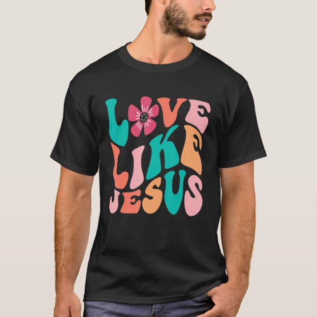 Camiseta Retro Amor Como Jesus Sorri Encarado Tendência Est (Frente)