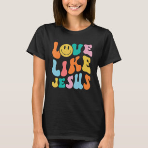 Camiseta Retro Amor Como Jesus Sorri Encarado Tendência Est