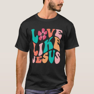 Camiseta Retro Amor Como Jesus Sorri Encarado Tendência Est