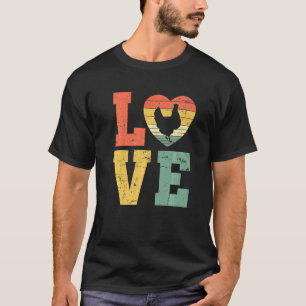 Camiseta Retro Amor Galo Coração Dia dos Namorados 70s 80s