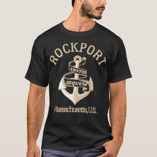Camiseta Retro Anchor Rockport Massachusetts Texto Vi Tan