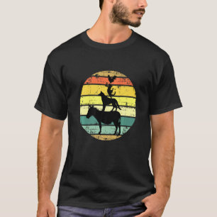 Camiseta Retro Animais De Exploração Empilhados Vintage Cor
