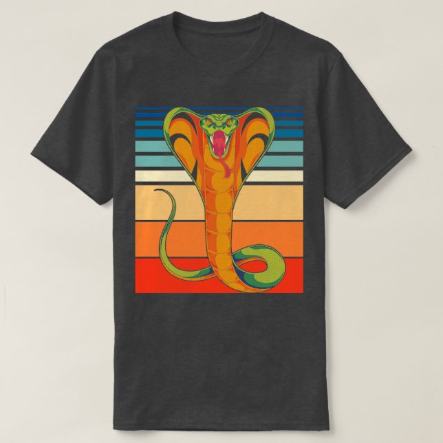 Camiseta Retro Animal Réptil Pet Cobra Cobra (Frente do Design)
