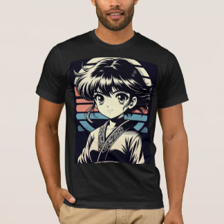Camiseta Retro Anime Girl Vintage Illustration T-Shirt Desi