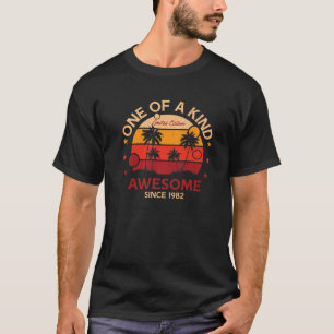 Camiseta Retro aniversário de 40 anos Tee Vintage 1982 Limi