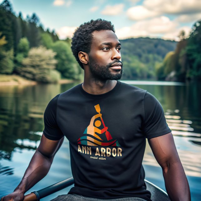 Camiseta Retro Ann Arbor Kayaking (Criador carregado)