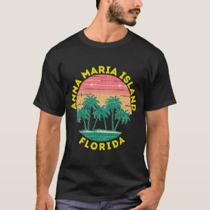 Camiseta Retro Anna Maria Island Vacation Souvenir Palm Tre