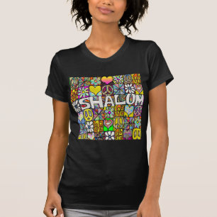 Camiseta Retro anos 60 Psicodélico Shalom AMOR