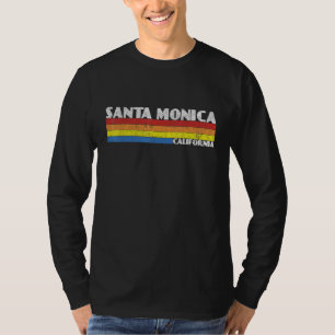 Camiseta Retro anos 80 Califórnia CA Lembrança Santa Mônica