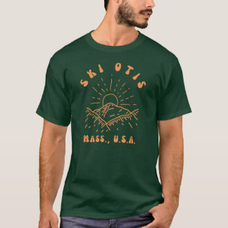 Camiseta Retro Anos Sessenta Esqui Otis Massachusetts Laran