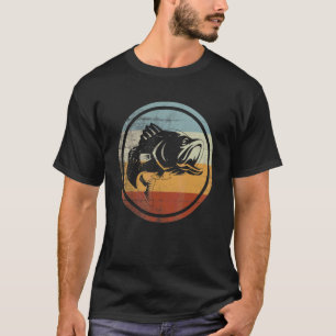 Camiseta Rétro Antigo Peixe de Boca Grande de Pesca