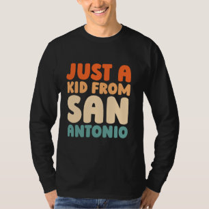 Camiseta Retrô Apenas Um Garoto Do Texas San Antonio Americ