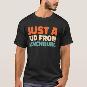Camiseta Retro Apenas Uma Criança Da Virgínia Lynchburg Ame