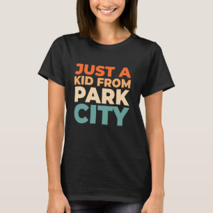 Camiseta Retro Apenas Uma Criança De Utah Park City America