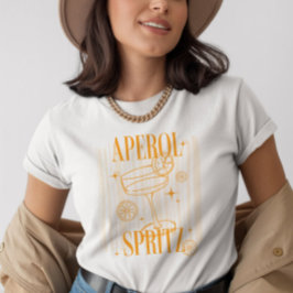 Camiseta Retro Aperol Spritz - Gráfico italiano de coquetéi