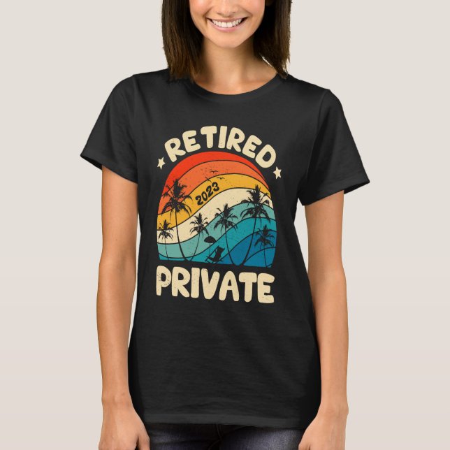 Camiseta Retrô Aposentado De Vintagem Privada Funcionou (Frente)