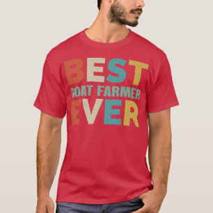 Camiseta Retro Apresenta para o Goat Farmer Melhor Caprino