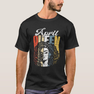Camiseta Retro April Queen Infantável Junenho Rainha Menina