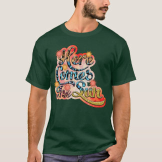 Camiseta Retro Aqui Vem A Vava Da Família Sun Floral Summer