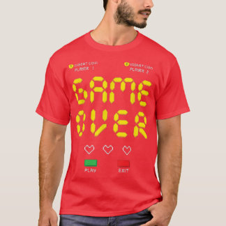 Camiseta Retro Arcade Game Over Graphic Tee Unise Adults Ki
