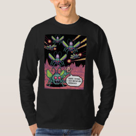 Camiseta Retro Arcade Manti Aliens Pixel Art - Funny Defend
