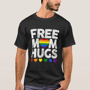Camiseta Retro Arco-Íris Ama Mãe Abraça Gay LGBT Orgulho