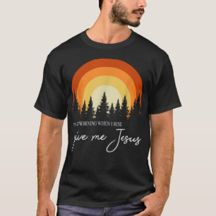 Camiseta Retro Arco-Íris Da Manhã Quando Eu Subo Me Dê J