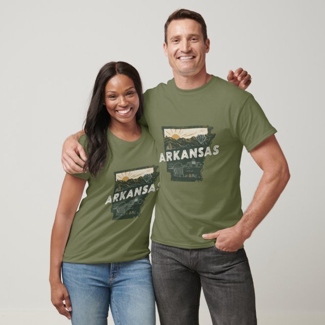Camiseta Retro Arkansas Estado (Unissex)