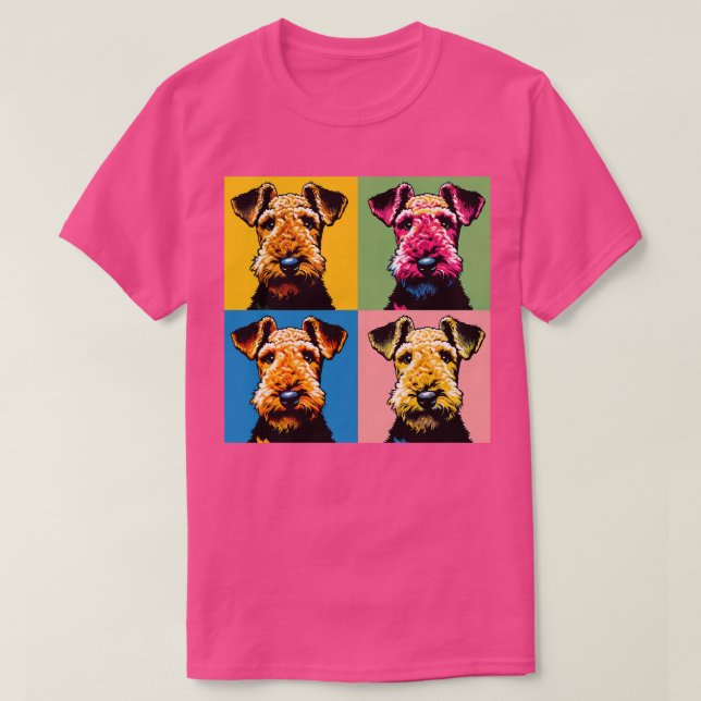 Camiseta Retro Art Airedale Terrier Cute (Frente do Design)