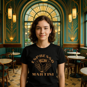 Camiseta Retro Art Deco Espresso Martini Modelo