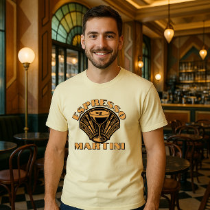 Camiseta Retro Art Deco Espresso Martini Modelo