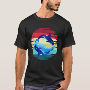 Camiseta Retro Assassino Baleia Oceano Aquarista Animal Gif