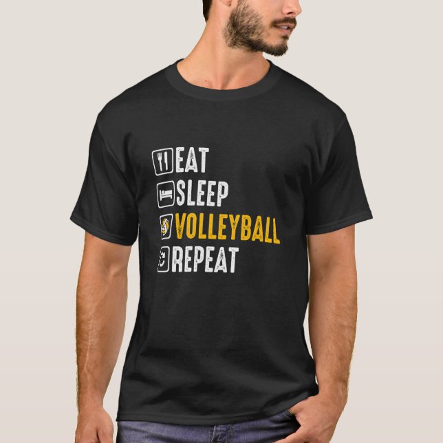 Camiseta Retro Athletic Volleyball Team Sport Net Spike 34 (Frente)