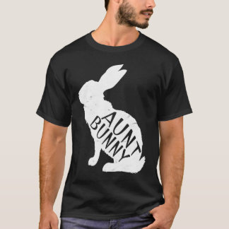 Camiseta Retro Aunt Bunny  Auntie Rabbit Matching Family Ea