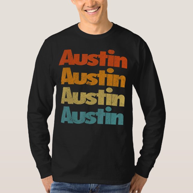Camiseta Retro Austin Vintage Austin Pride Texas Austin (Frente)
