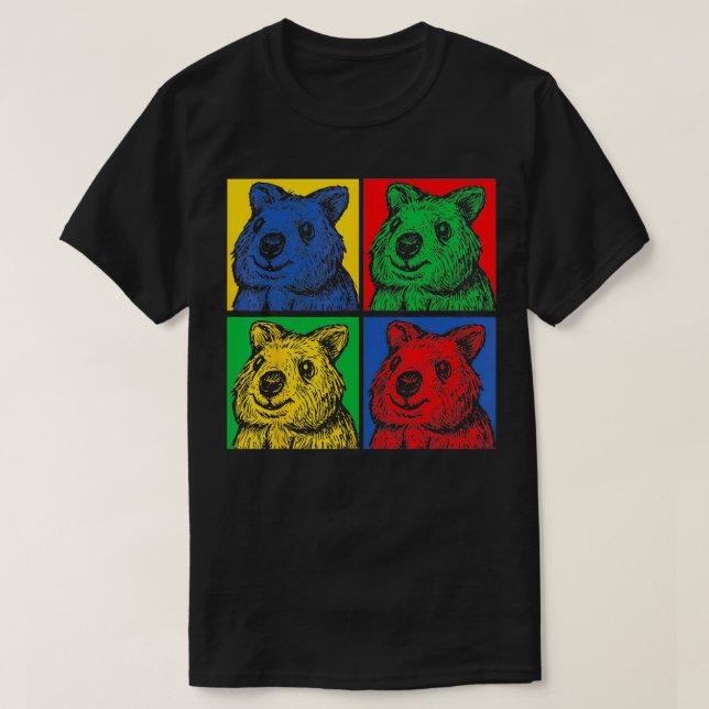 Camiseta Retro Austrália Animal Gift Idea Art Quokka (Frente do Design)