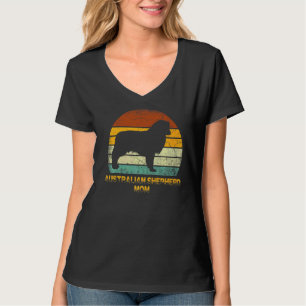 Camiseta Retro Australiano Pastor Mãe Doxie Dono de Cachorr