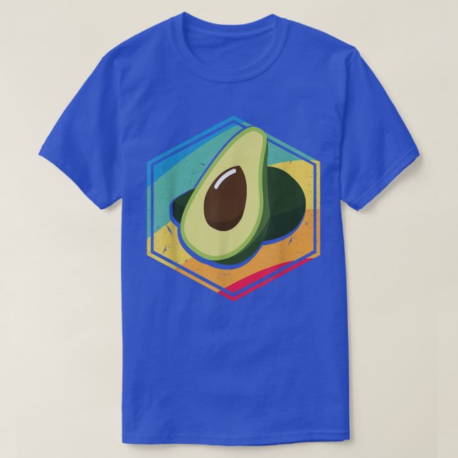 Camiseta Retro Avocado Funny Vegan Vegetarian Diet Guacamol (Frente do Design)
