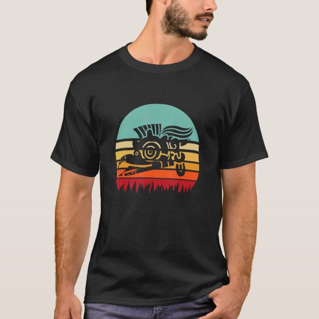 Camiseta Retro Aztec Animal God Quetzalcoatl (Frente)