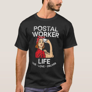 Camiseta Retro Bandana Mail Carrier Lady Postal Worker