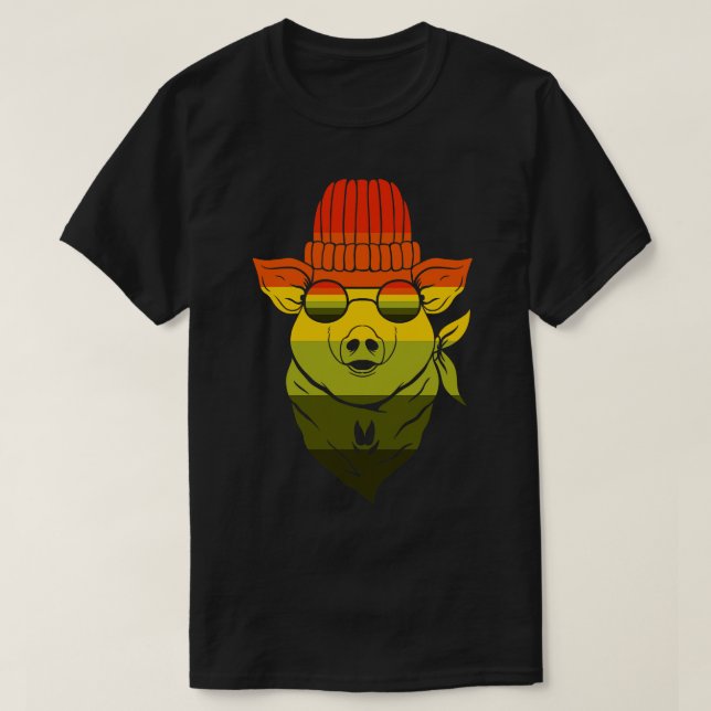 Camiseta Retro Bandana Pig (Frente do Design)