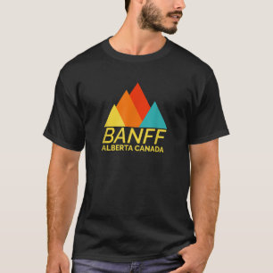 Camiseta Retro Banff Alberta Canada Mountain Hiker Adventur